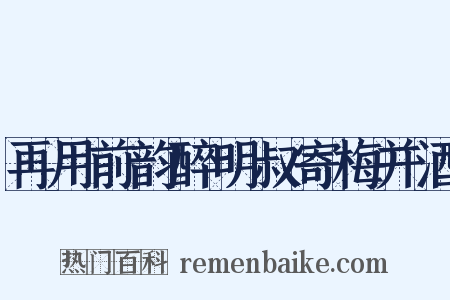 再用前韵醉明叔寄梅并酒是什么意思的图片